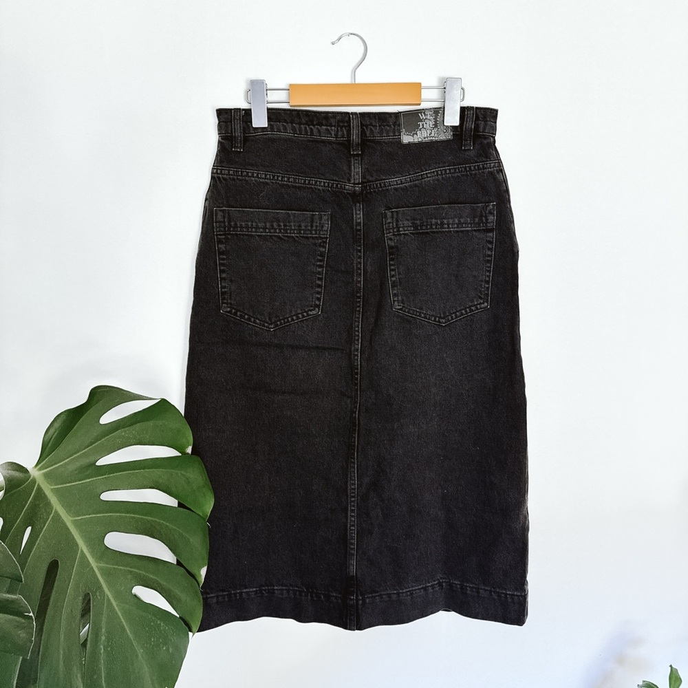 Free People - We The Free - Wild Roses Midi Skirt Black - Size 27 - Picture 5 of 10
